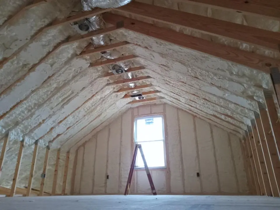 Spray foam roofing application for Crawl Space Insulation project in Paterson